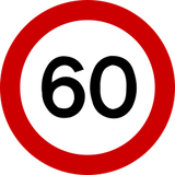 Início de limite de velocidade.