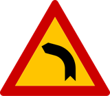 Curva à esquerda.