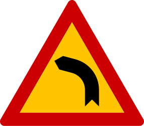 Curva à esquerda.