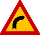 Curva à direita.