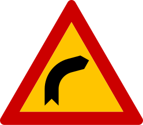 Curva à direita.