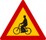 Aviso de ciclistas.