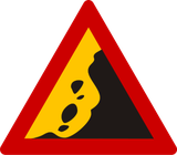 Aviso de queda de pedras.