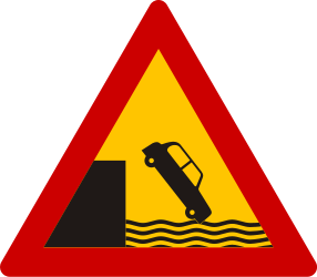 Aviso de cais ou margem.
