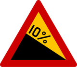 Descida íngreme.