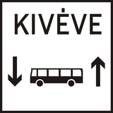 Buses in both directions.