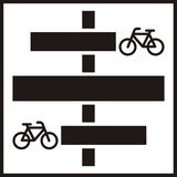 Cyclist priority before and after the junction.
