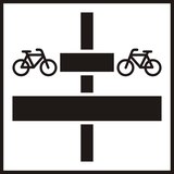 Cyclist priority after the junction.