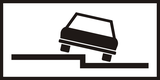 Parallel parking partially on pavement.