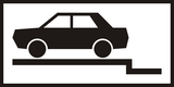 Perpendicular parking on pavement.