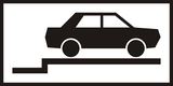 Perpendicular parking on pavement.