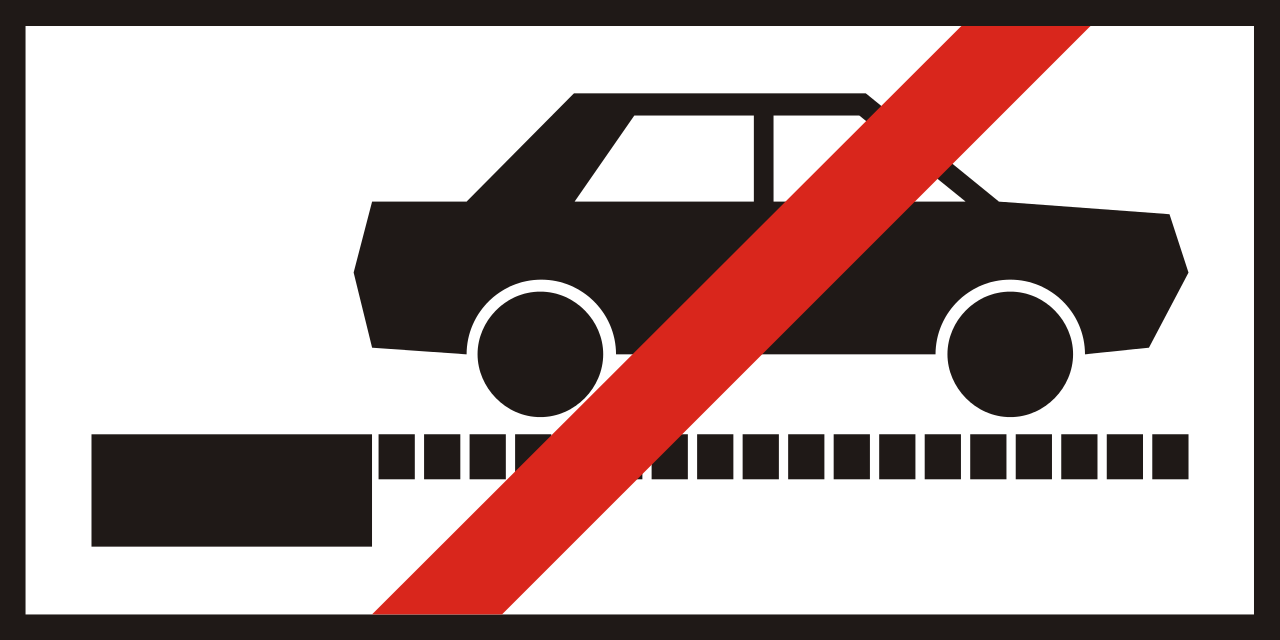 路肩駐車禁止。