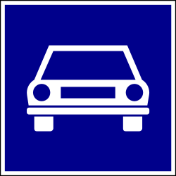 Beginn einer Kraftfahrstraße.