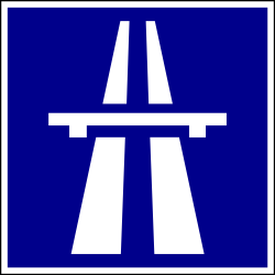 Beginn einer Autobahn.