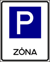 Start of a parking zone.