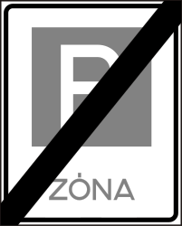 Ende der Parkzone.