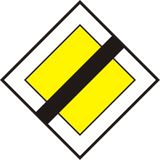 End of the priority road.
