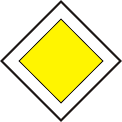 Beginn einer Vorfahrtstraße.