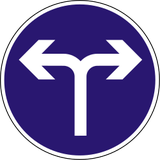 Turning left or right mandatory.