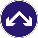 Pass obstacle on either side.