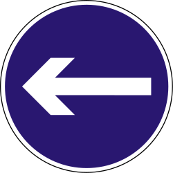 Links fahren vorgeschrieben.