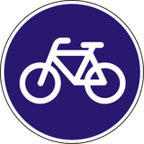 Mandatory path for cyclists.