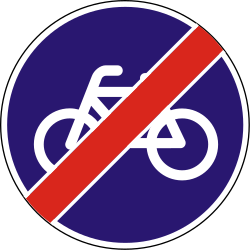Ende des vorgeschriebenen Radwegs.