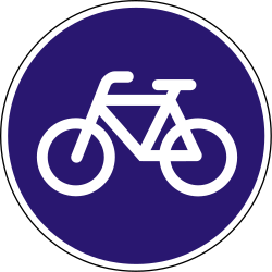 Vorgeschriebener Radweg.