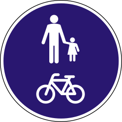 Gemeinsamer Geh- und Radweg vorgeschrieben.