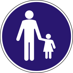 Vorgeschriebener Gehweg.