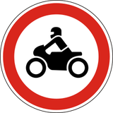 Motorcycles prohibited.