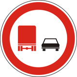 Overtaking prohibited for trucks.