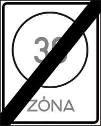 Ende der Geschwindigkeitszone.