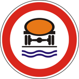 Vehicles carrying water-polluting substances prohibited.