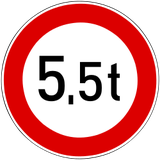 Vehicles heavier than indicated prohibited.