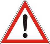 Warning for a danger with no specific traffic sign.