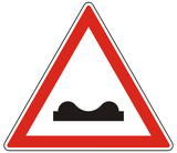 Warning for a bad road surface.