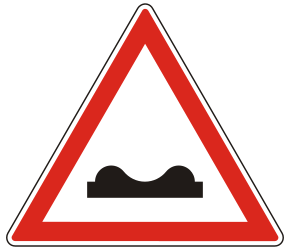 Warning for a bad road surface.