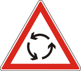 Warning for a roundabout.