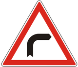 Warning for a curve to the right.