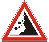 Warning for falling rocks.