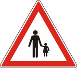 Warning for pedestrians.