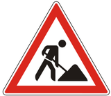 Warning for roadworks.