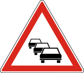 Warning for traffic queues.