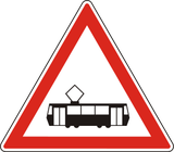 Warning for trams.