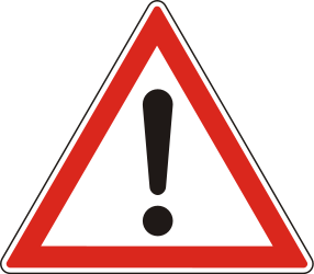 Warning for a danger with no specific traffic sign.