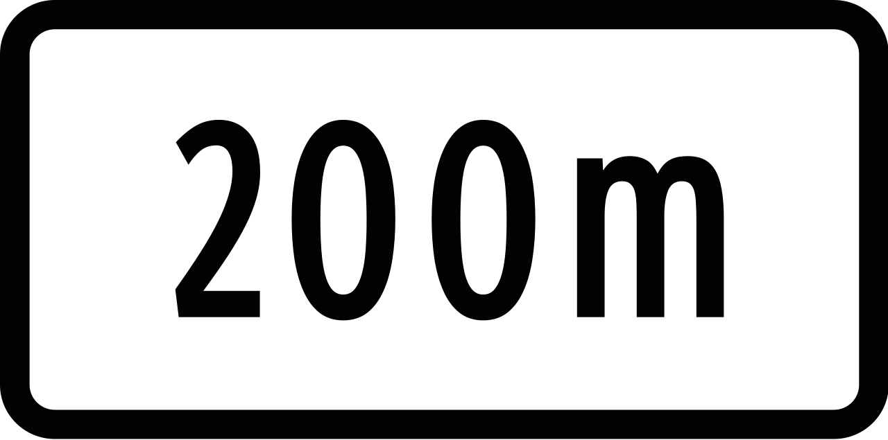 ... Meter voraus.