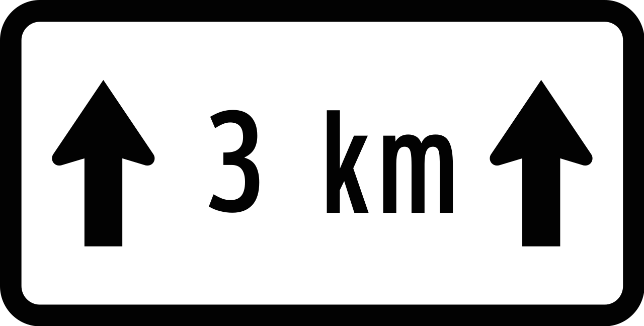 Für ... Kilometer.