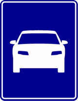 Beginn einer Kraftfahrstraße.