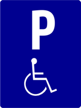 Parken nur für Menschen mit Behinderung.